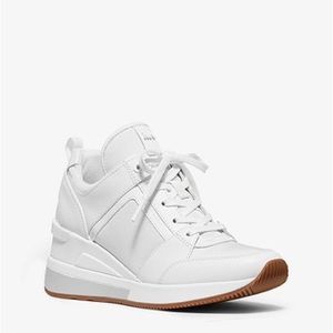Michael Kors Georgie Leather and Canvas Trainer